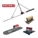 Kit Regla Vibradora y Llanas TZOM-V-0525-02 Opción 2