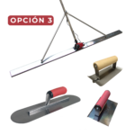 Kit Regla Vibradora y Llanas TZOM-V-0525-02 Opción 3