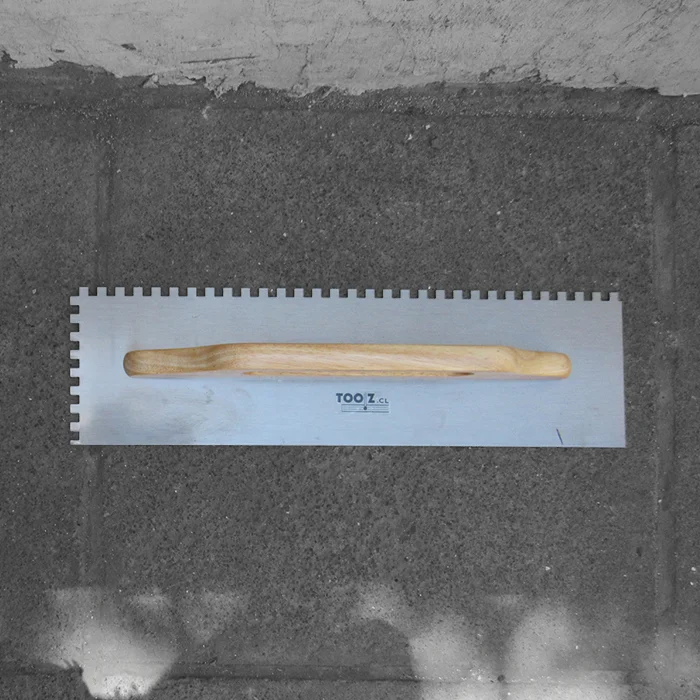 Llana Dentada Recta Acero Inoxidable de 50x14 cm TZL002A Llana Dentada Recta Acero Inoxidable de 50x14 cm TZL002A