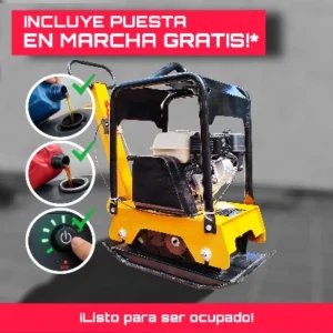 Oferta del Mes Placa Compactadora Bencinera Motor Honda GX160 CP-160 con puesta en marcha gratis