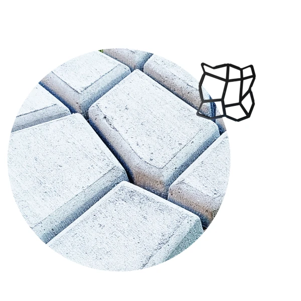 Molde Calafate Grande 43x43cm para Losetas Adoquines bloques para Jardin - TZE204 con textura