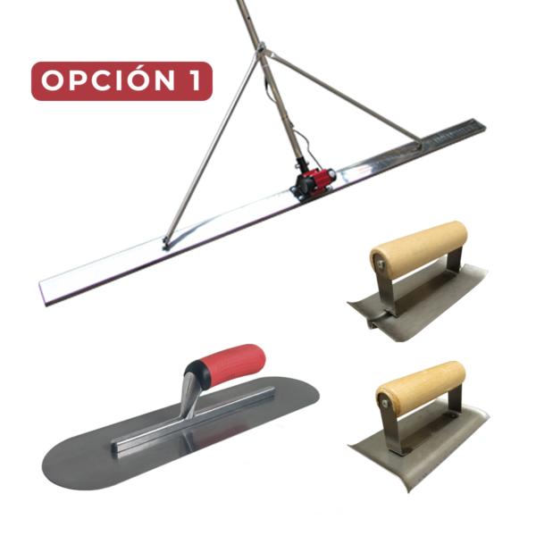 Kit Regla Vibradora y Llanas TZOM-V-0525-02 Opción 1