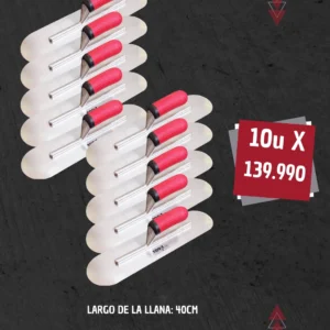 Llana de Enlucido de Acero Inoxidable 40,5cm Curva TZL003X10