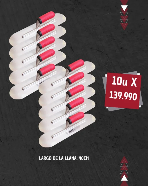 Llana de Enlucido de Acero Inoxidable 40,5cm Curva TZL003X10