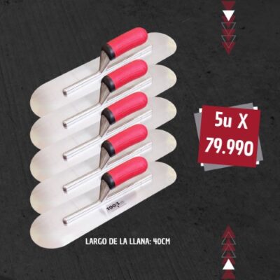 Llana de Enlucido de Acero Inoxidable 40,5cm Curva TZL003X5