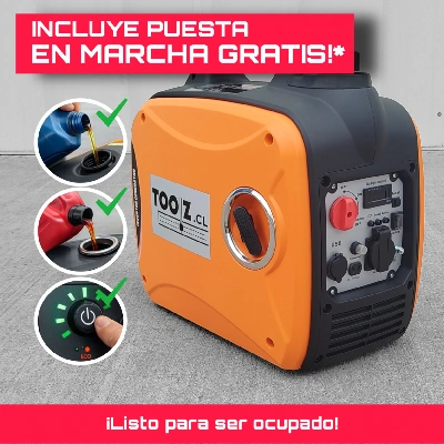 Ofertas del mes Generador Eléctrico Inverter Gasolina 2.2 kW + Puesta en marcha