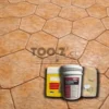Colores y texturas a obtener con el KIT Insumos de Hormigón Estampado para 100M2 BEIGE Y DESERTAN