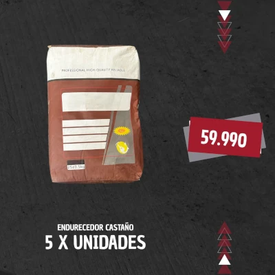 KIT 5X SACOS DE ENDURECEDOR COLOR CASTAÑO TZCH-009-S