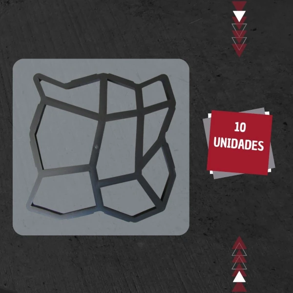 10x Molde Calafate Grande para Adoquines 43×43 - TZE204